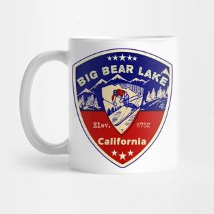 Big Bear Lake California Skiing Ski Mountains Skier CA Mug